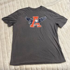 Under Armour Vintage Retro Auburn University War Eagle Gray T-Shirt Size Large